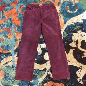 VINTAGE Brooks Brothers 100% leather purple pants